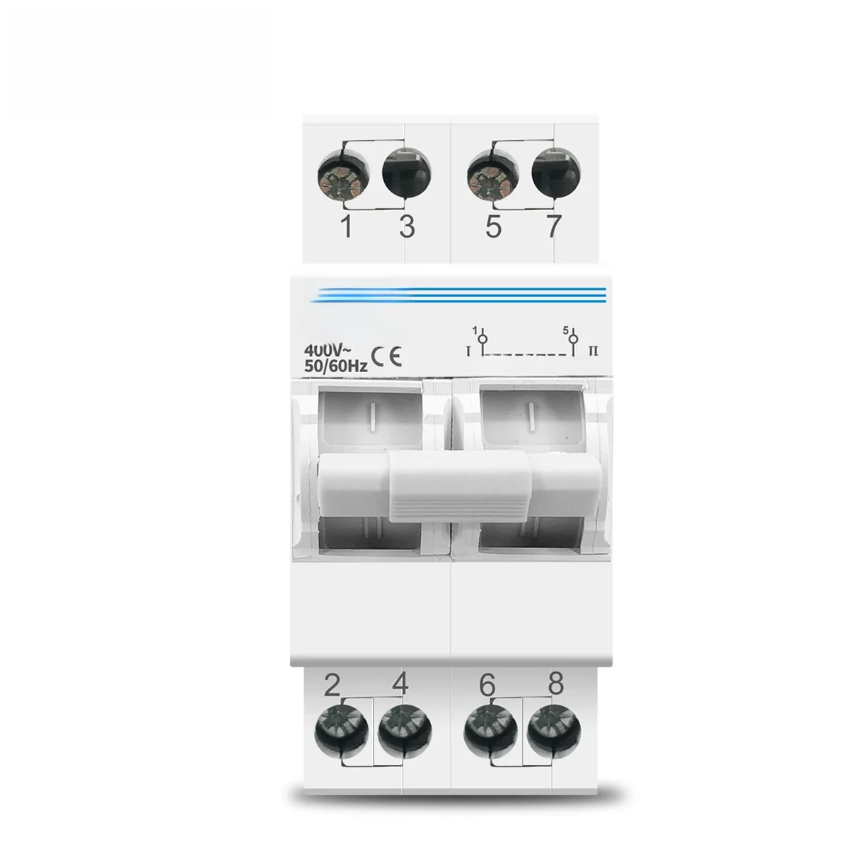 Interrupteur de transfert manuel Ă double alimentation TOMZN 2P 63A MTS avec interverrouillage et disjoncteur