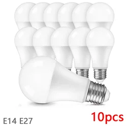 10pcs E27 E14 LED Bulb Lamps AC 220V SMD2835 3W 6W 9W 12W 15W 18W Lampada Led Light Bulbs Living Room Home Indoor LED Bombilla
