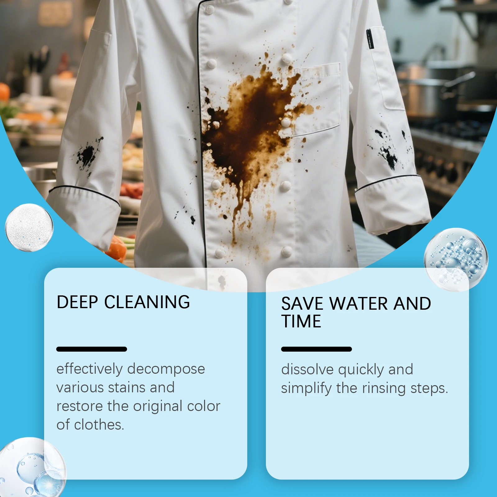 JUE FISH Laundry Washing Powder Gentle Stain Remover Fresh Scent Powerful Cleaning Oil Stain Low Foam Easy To Rinse Protect Color view 7