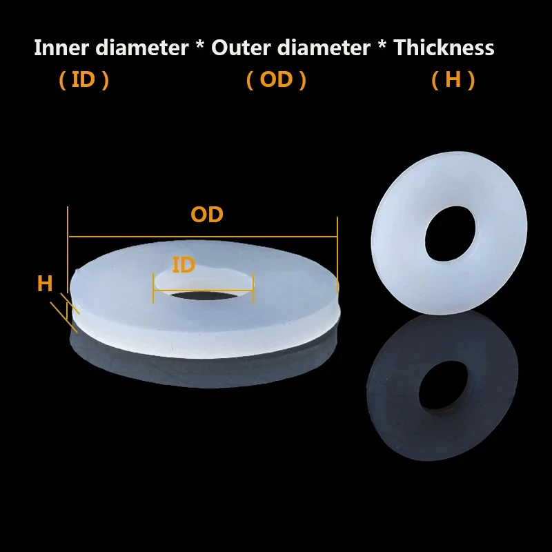 Thickness 3mm Silicone Rubber Flat Gaskets Inner Dia 10-426mm White Food Grade Silicon O Ring Shower Faucet Sealing Washer