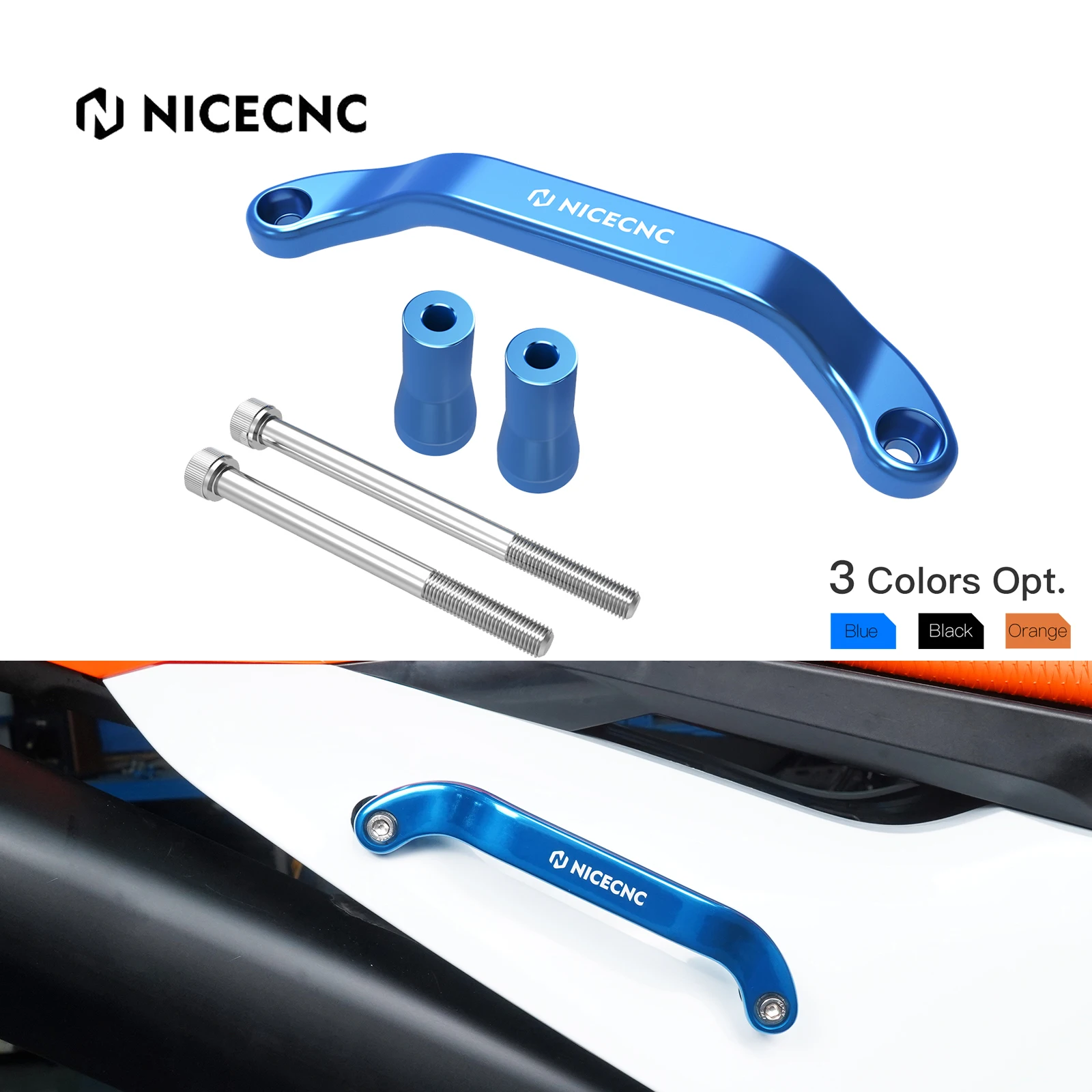 

NiceCNC For Husqvarna TE300 TE FE 125 250 300 350 400 450 501 2024 TX FX TC FC 2023-2024 Forged Rear Passenger Grab Handle TE250