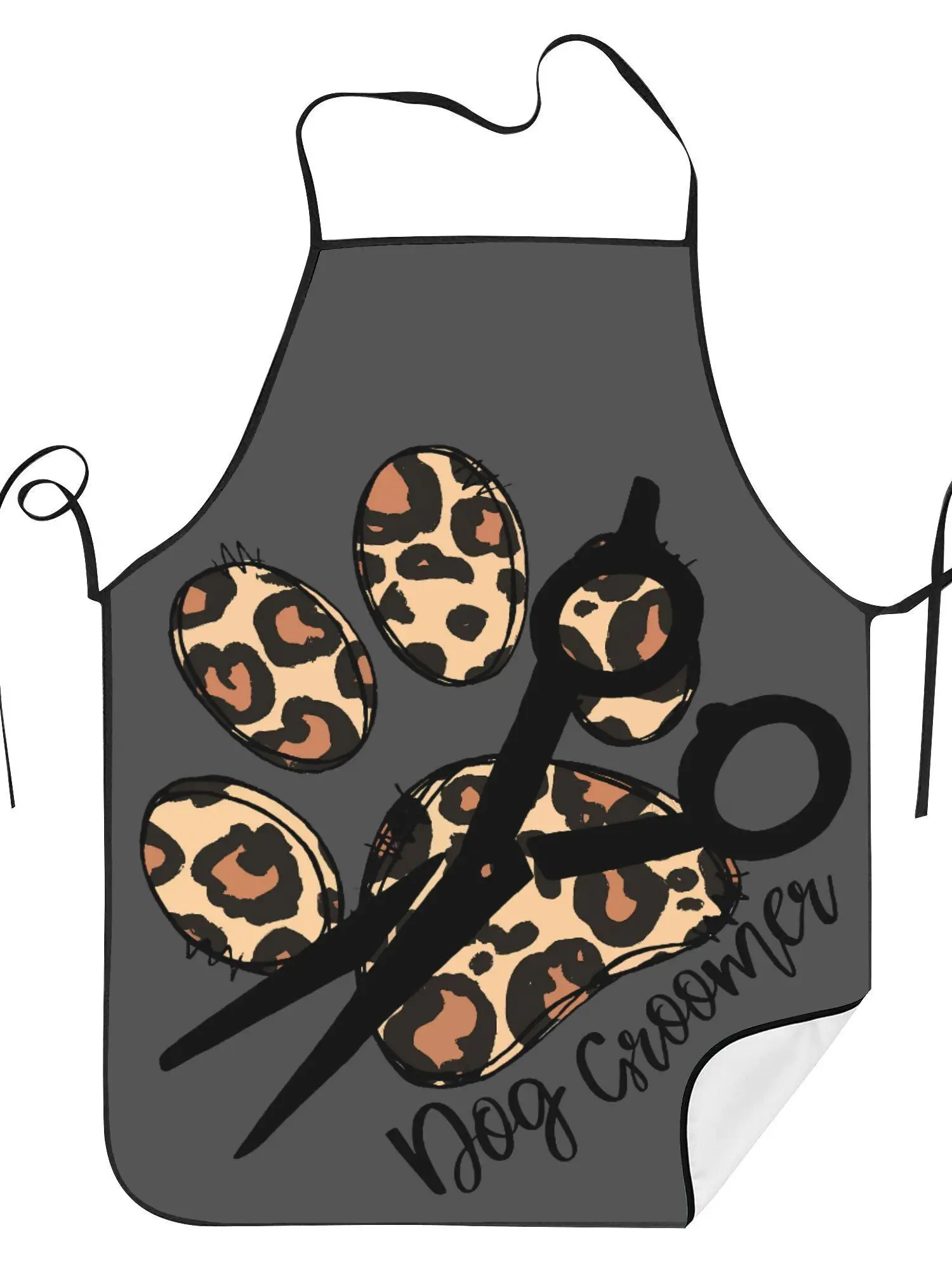 

Фартук для ухода за домашними животными с леопардовым принтом и ретро-дизайном, унисекс, подходит для рукоделия, выпечки, рисования, уборки, приготовления пищи, для поваров, официантов, кафе, ресторанов, барбекю, 21,7×28,7 дюймов, идеальный праздничный по
