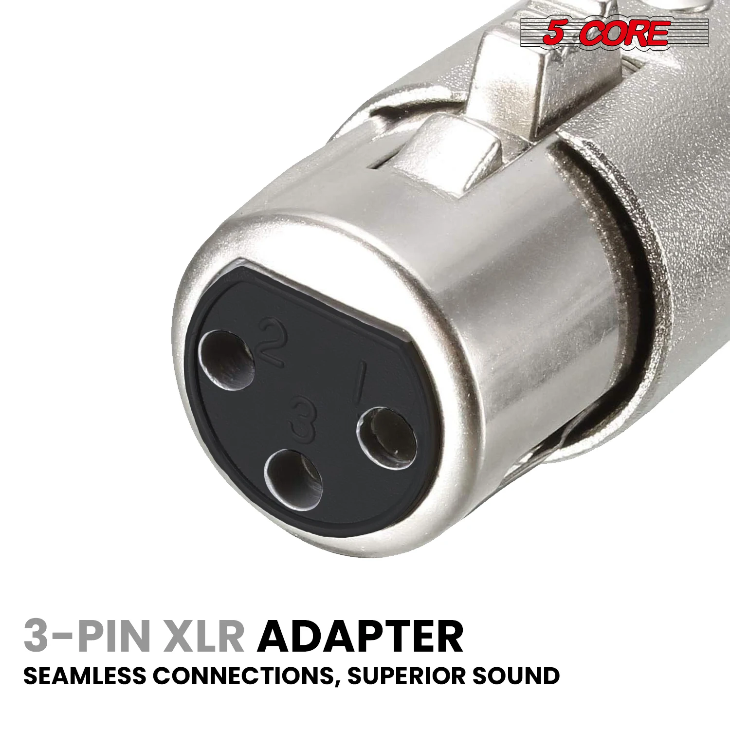 5 Core XLR Connector Male Female to 1/4 Audio Jack 3 Pin Secure Mic Plug w Locking Ends XLR 10 Pair