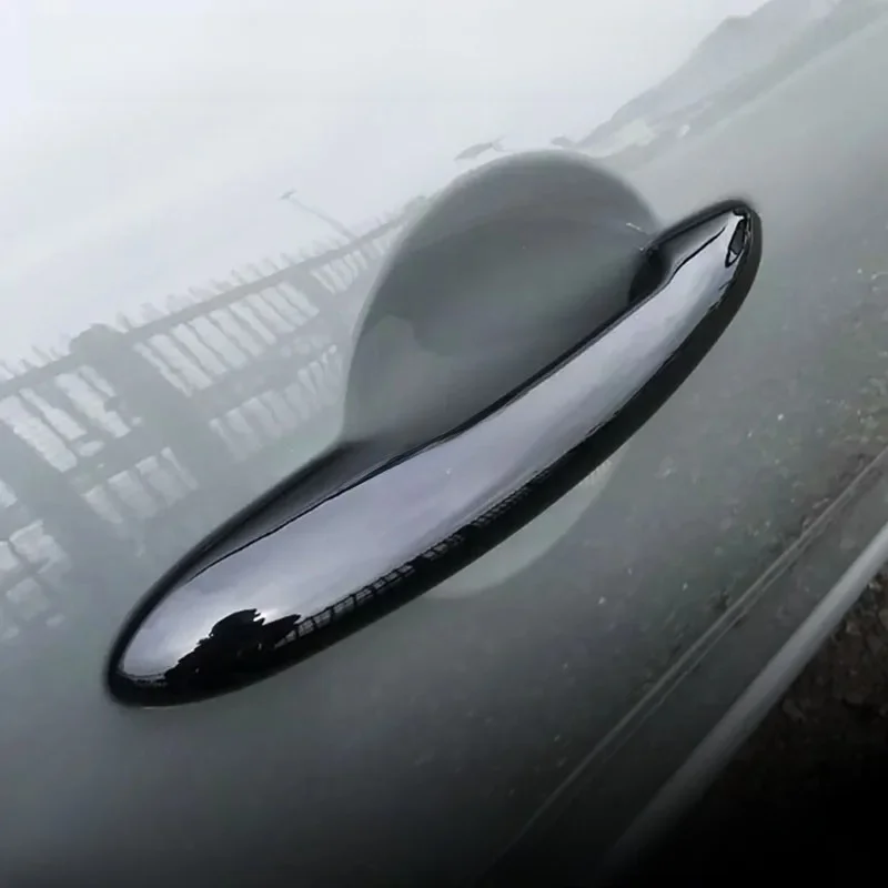 4x Door Handle Cover Trims Stylish For Mini Cooper One F55 F60 Hatch Countryman Glossy Black 2024 2023 2022 2021 2020 2019 2018