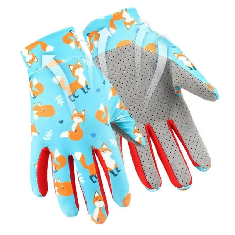 AliExpress Summer Gloves Elastic Ice Silk Full Finger Cycling Gloves For Kids Toddler Girl Gloves For Riding Roller Fishing Biking Skating