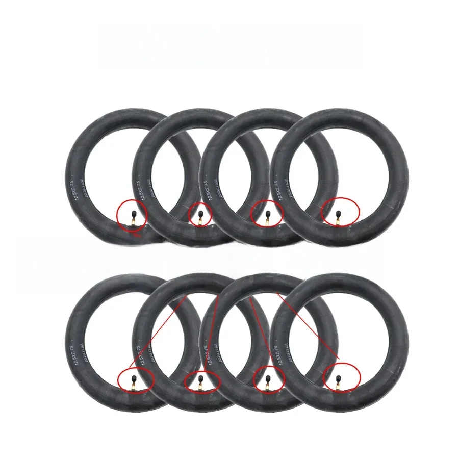 Chambre à Air Pneumatique de 12 Pouces avec Valve à 90 Degrés, 12.5x2.75, pour Mini Scooter Électrique et Moto