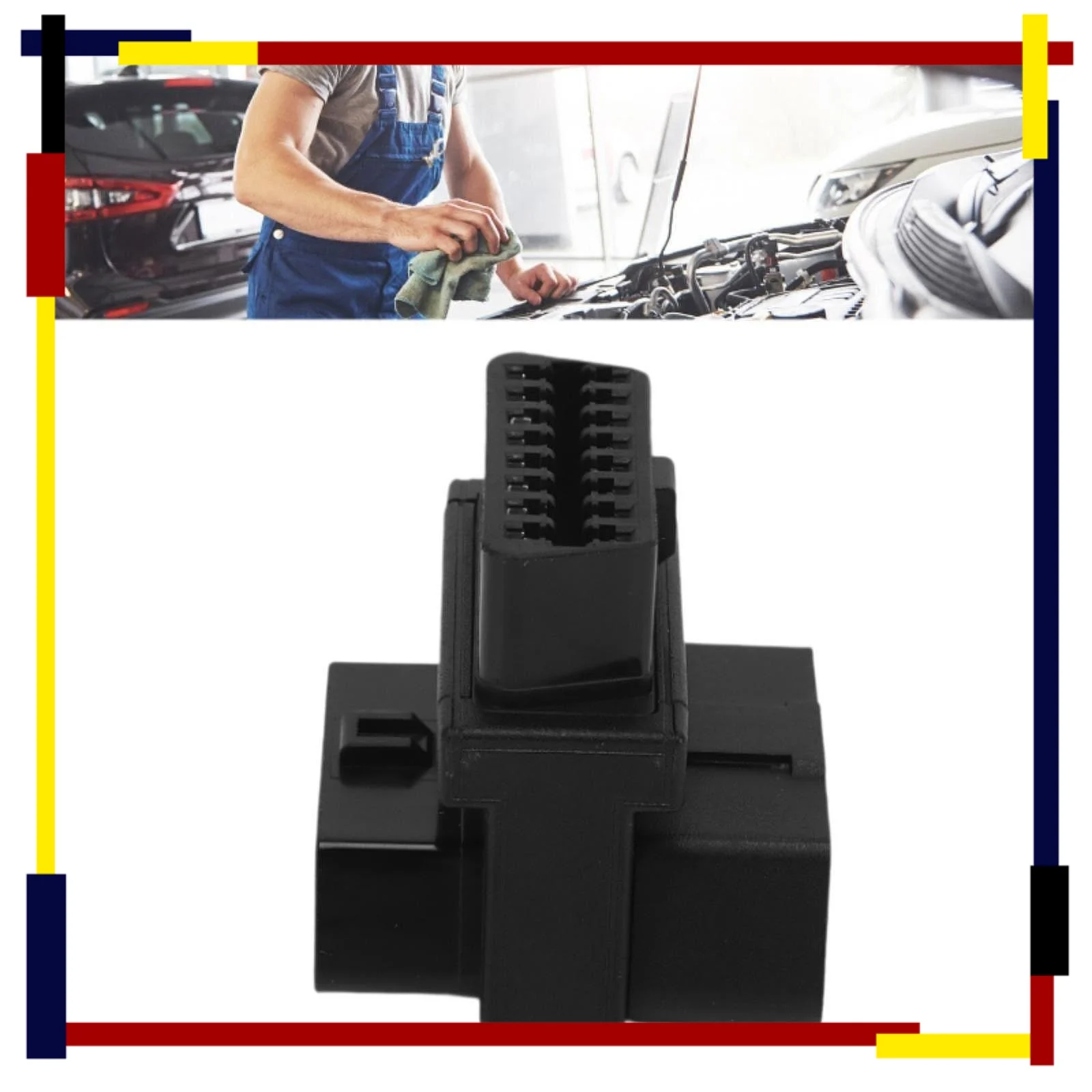 

Адаптер OBDII мини-размера Простая установка 16-контактный переходник «папа-мама» Кабельный преобразователь OBDII Переключатель OBD2 Plug and Play