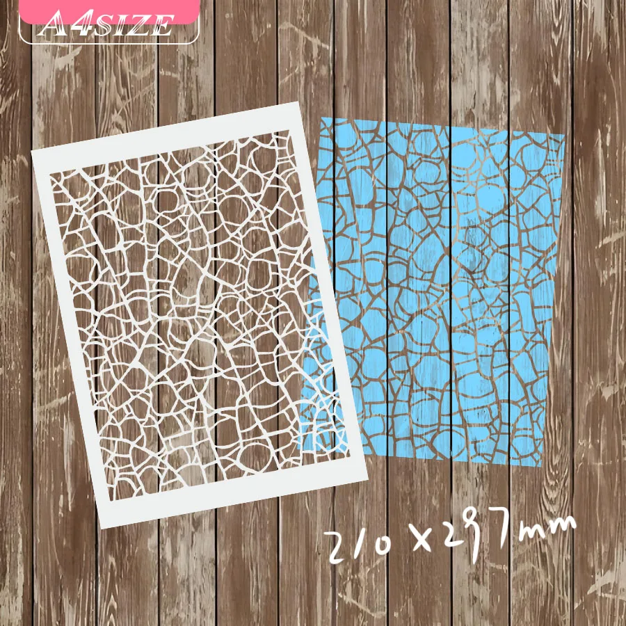 8PCS A4 Geometric Pattern Stencils, DIY Templates for Crafting, Decorative Stencils for Walls, Fabrics, Furniture – Reusable,