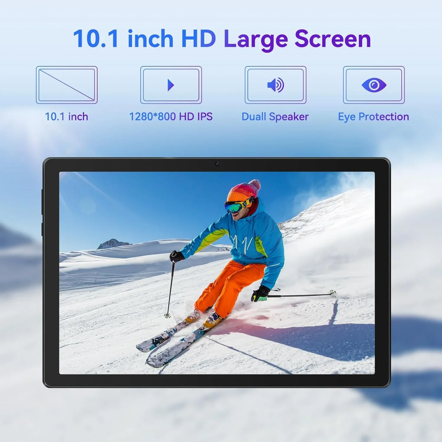 Bestski 10 Zoll Tablet Android 14 Tablet, 8GB RAM 32GB ROM (1TB TF) Octa-Core 2,0 GHz, WLAN 6, Bluetooth 5.0, Typ C, Weiß