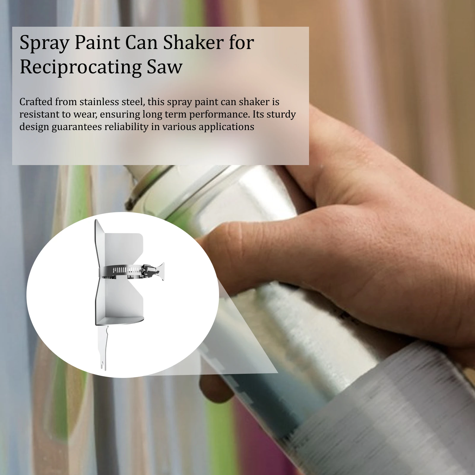 Cat Semprot Pengocok Kaleng Botol Pengaduk Cat Universal Penggemar Garasi Pencampur untuk Sampel Cat Gergaji Bolak-balik Diyer