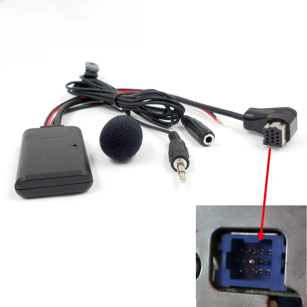 Biurlink dla Pioneer DEH-P seria radia samochodowego 11Pin IP-BUS Port 300CM wejście audio AUX bezprzewodowy mikrofon Bluetooth kabel adaptera — zdjęcie 2