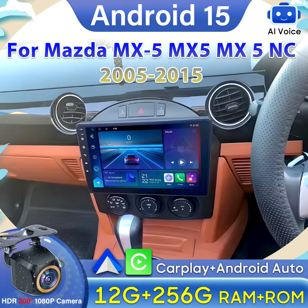 راديو السيارة لمازدا MX-5 MX5 MX 5 NC 2005-2015 Carplay أندرويد السيارات DSP فيديو GPS واي فاي ستيريو BT السيارات الوسائط المتعددة No 2din #1
