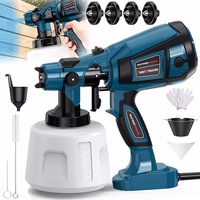 1400ML Electric Spray Gun 800W High Power HVLP Paint Sprayer Auto Furniture Steel Coating Airbrush for Home DIY With 4 Nozzles