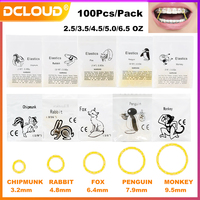 100Pcs Dental Orthodontic Rubber Bands Ortho Elastics Latex Braces Dentist Ligature Ties Ligation Rings 2.5/3.5/4.5/5.0/6.5 OZ