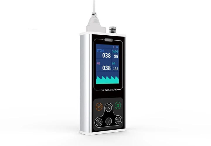 End-tidal CO2 CONTEC CA10S Capnograph ETCO2+RESP rate respiration Chargeable adult child human use & Veterinary use