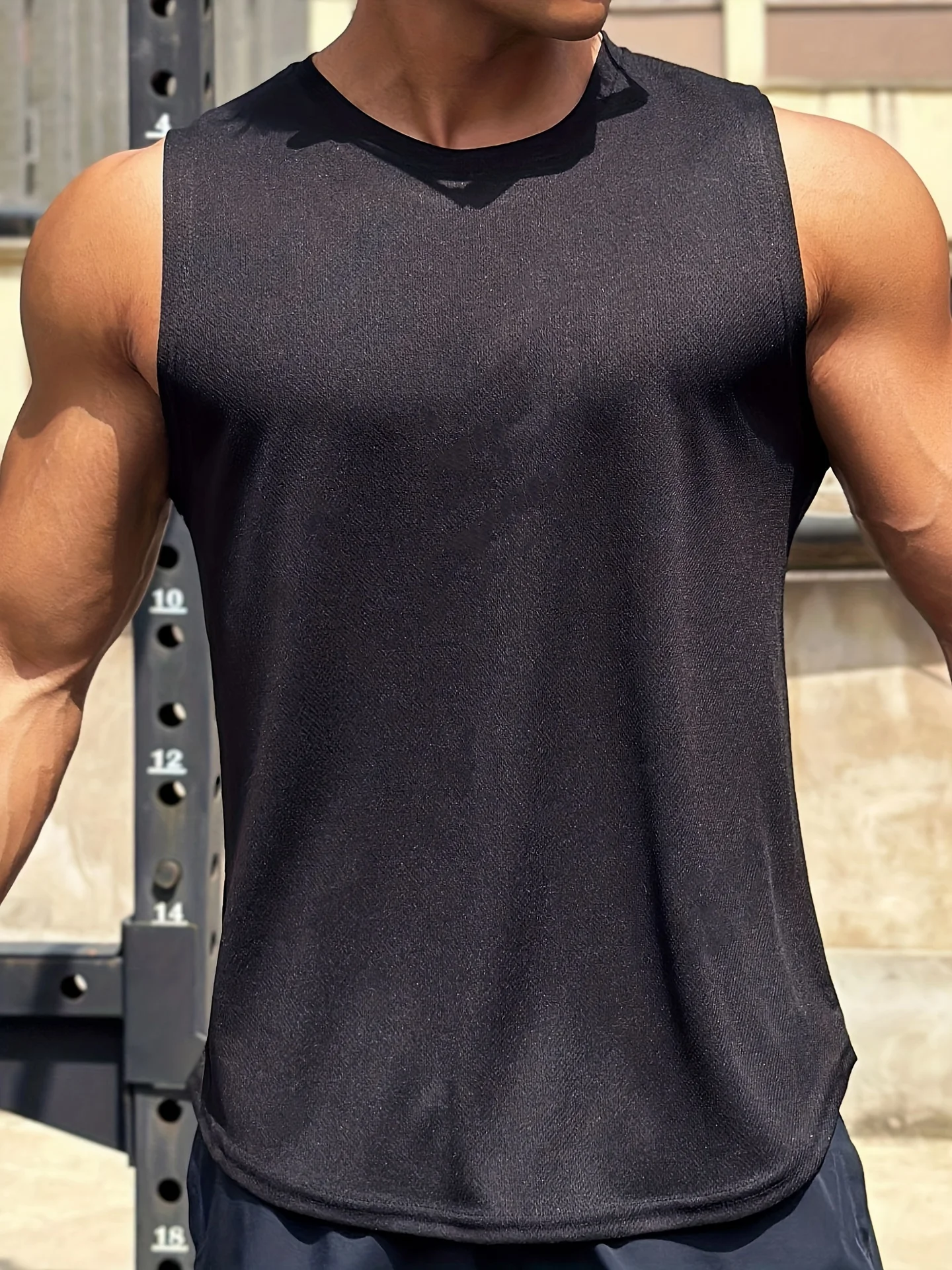 6XL Plus Size men sleeveless tank top round neck moisture absorbent sweat drying tank top suitable for summer gym sports tops