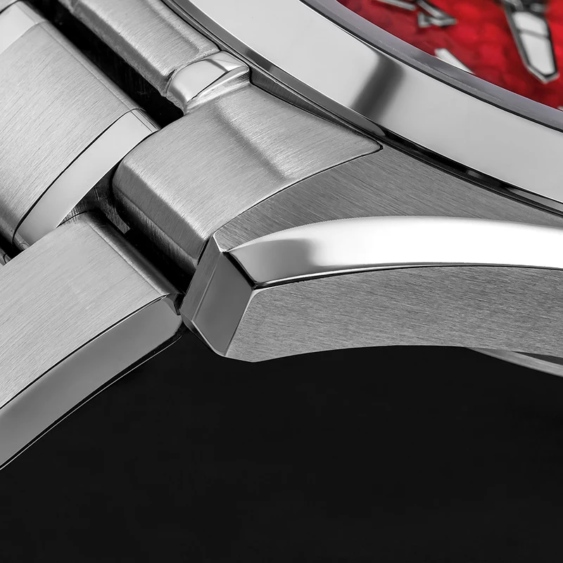 AddiesKin K011 Men's Luxury Automatic Mechanical Watch 3D Engraved Chinese Seal Script Markers Miyota 9015 Sapphire Crystal BGW9