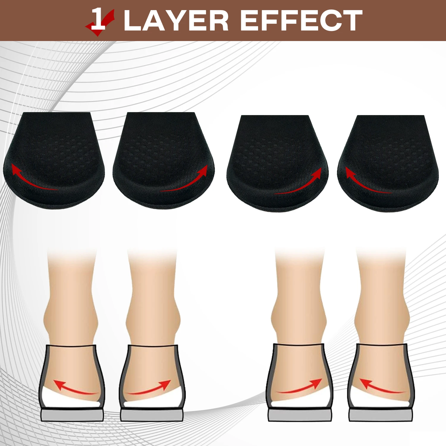 2/4PCS Silicone Heel Inserts for Men Women Soft Gel Heel Pads Adjustable Cushion Shoe Inserts for Foot Support