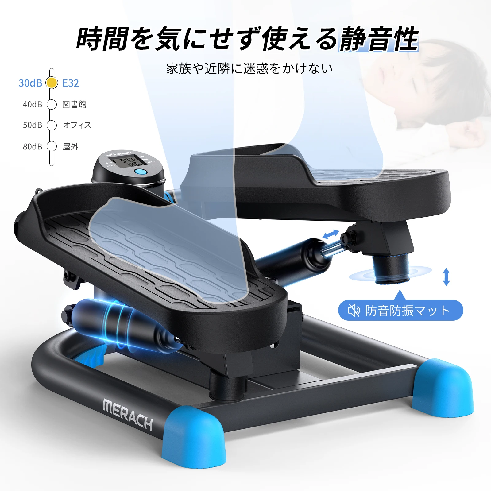MERACH ステッパー デュアルアクション 耐荷重150kg 特別割引