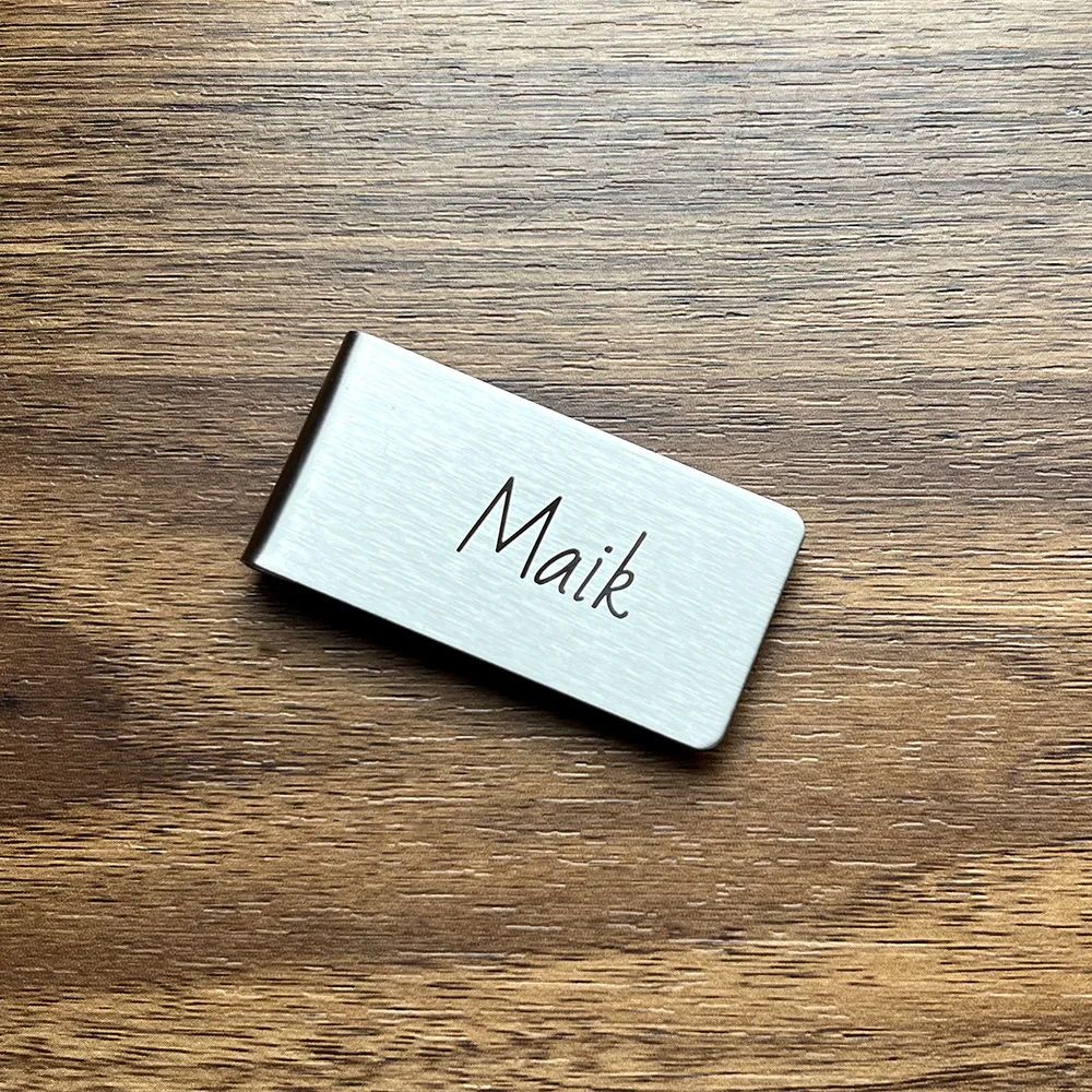 Engraved Personalized Money Clip Wallet Custom Cash Clip Wallet cash clip wallet Personalized Money Clip Wallet - view 2
