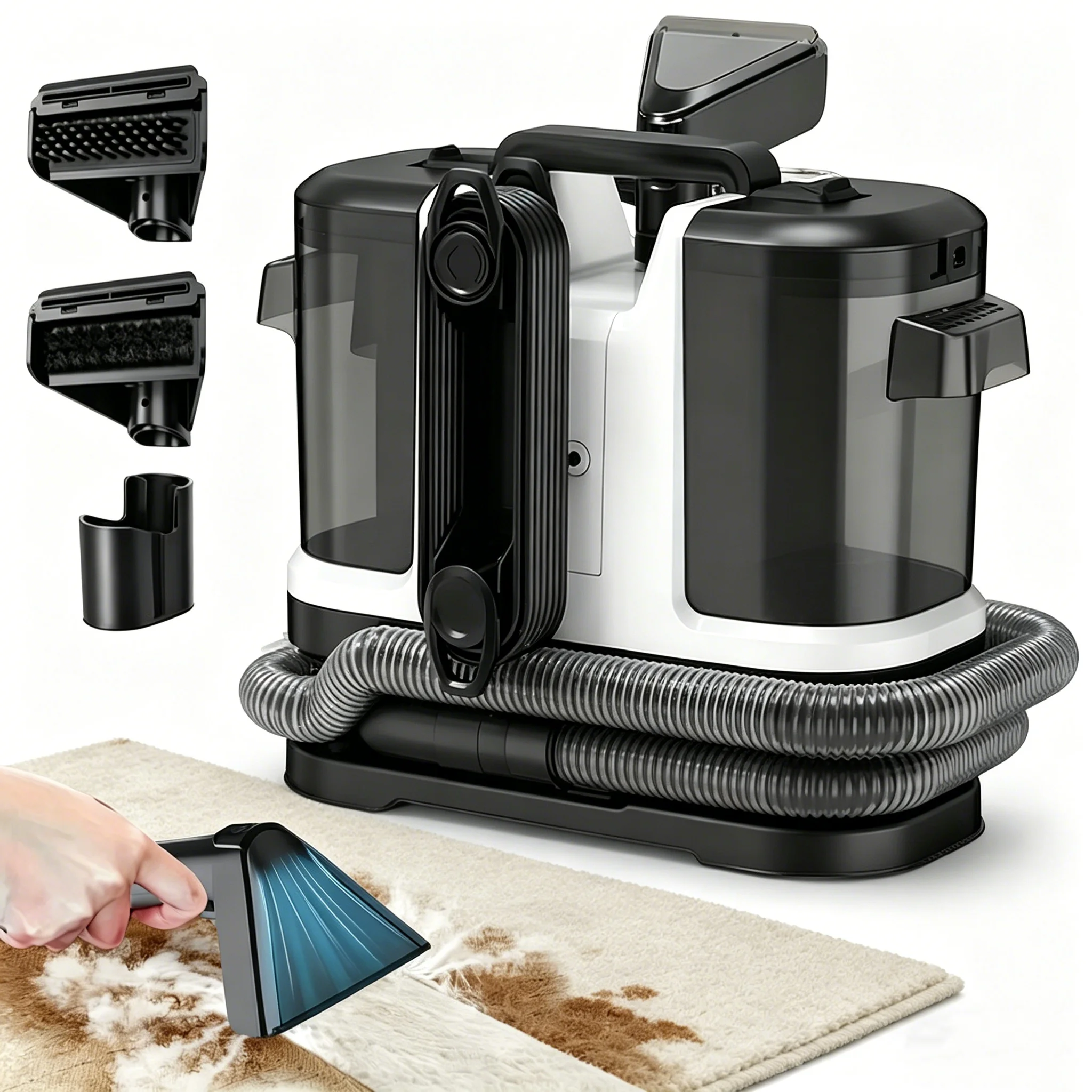 Handheld-Teppichreiniger, 500 W, 12 kPa, Stoffwaschmaschine, Pro, multifunktional, tragbar, Sofa-Teppich-Nassreiniger