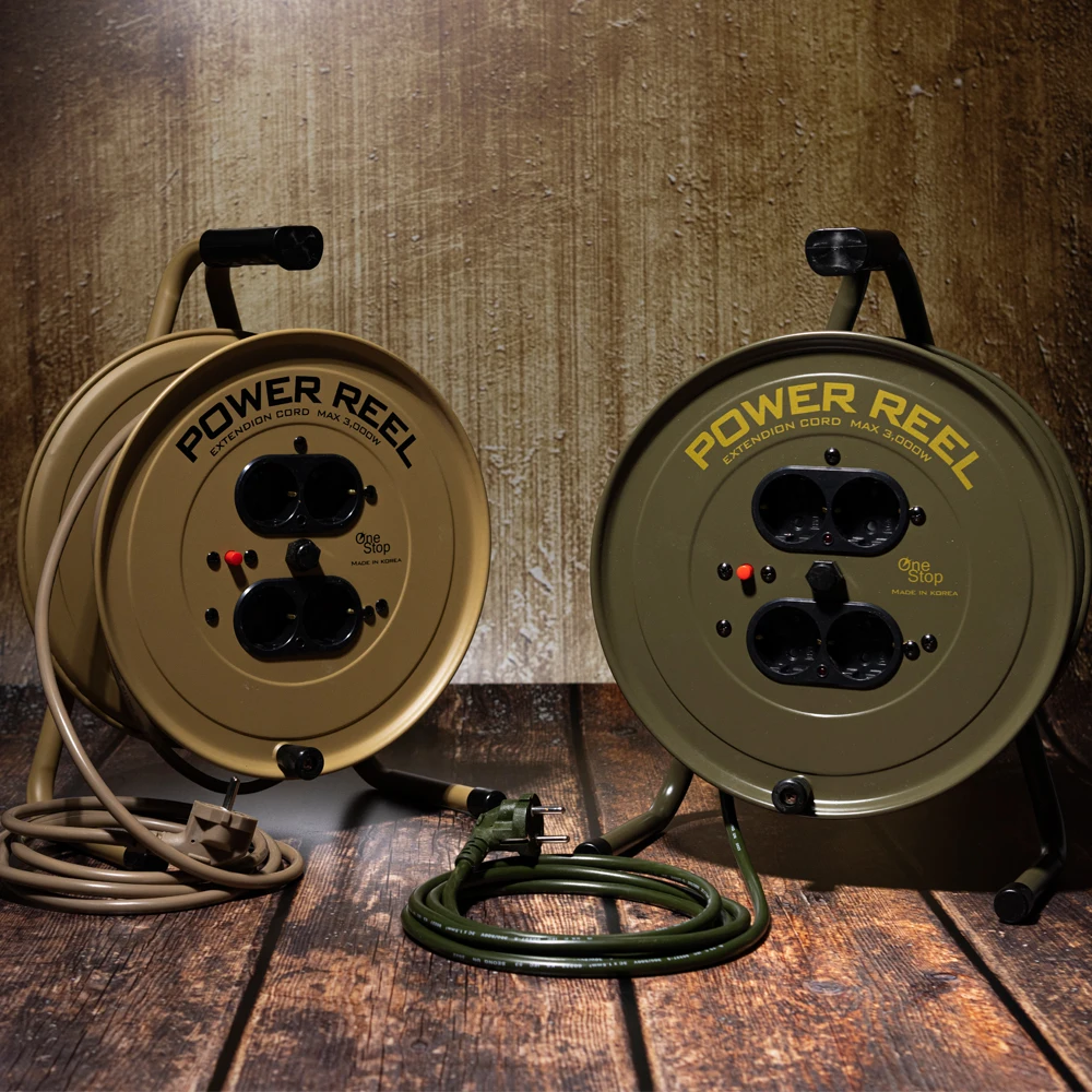 One-stop military four-way electric reel propaganda wire reel camping lead line