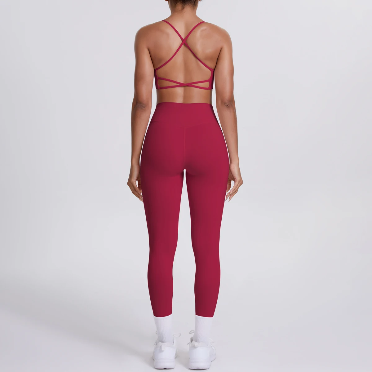Yoga Suit Sports Set Gym Seamless High Impact Sports Bra Women's High Waist and Hips Tight Peach Buttocks Pants Womens Sportswea image 6