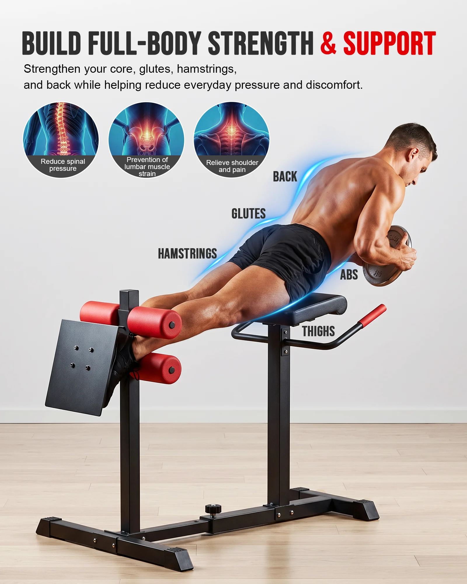 Mesin Peregangan Punggung Kurs - Home Gym Hamstring Exercises ulasan dan harga