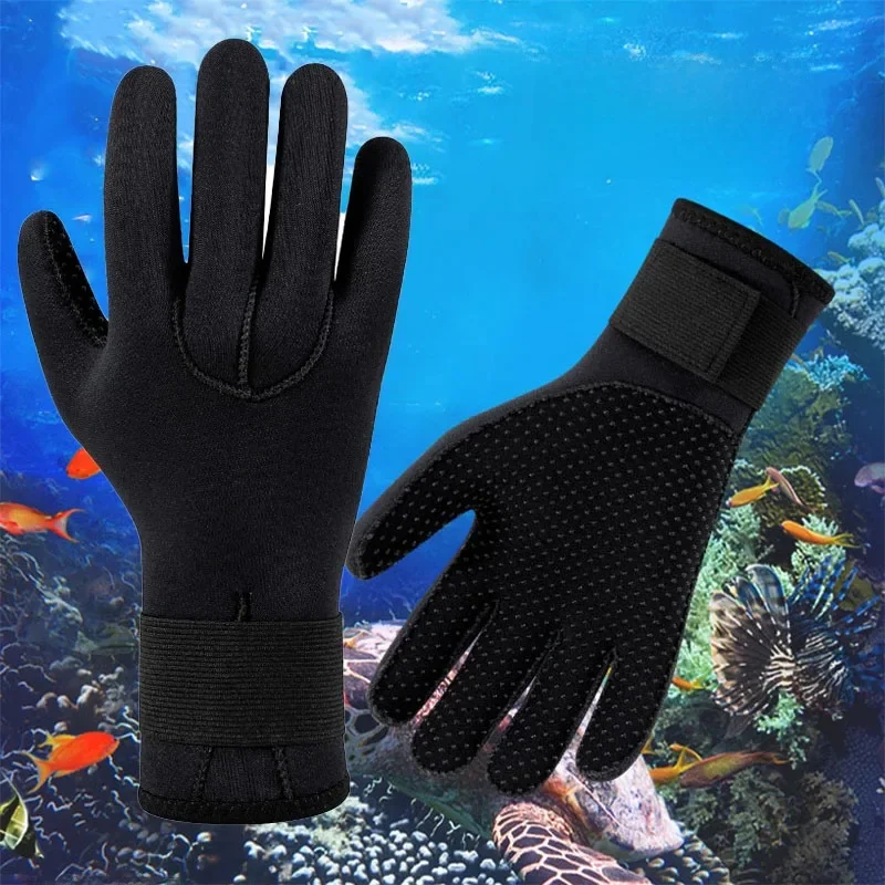 Nouveaux gants de plongée pour adultes en néoprène 3mm 5mm gants de pêche sous-marine thermiques anti-dérapant surf natation Kayak pagaie gants de plongée en apnée