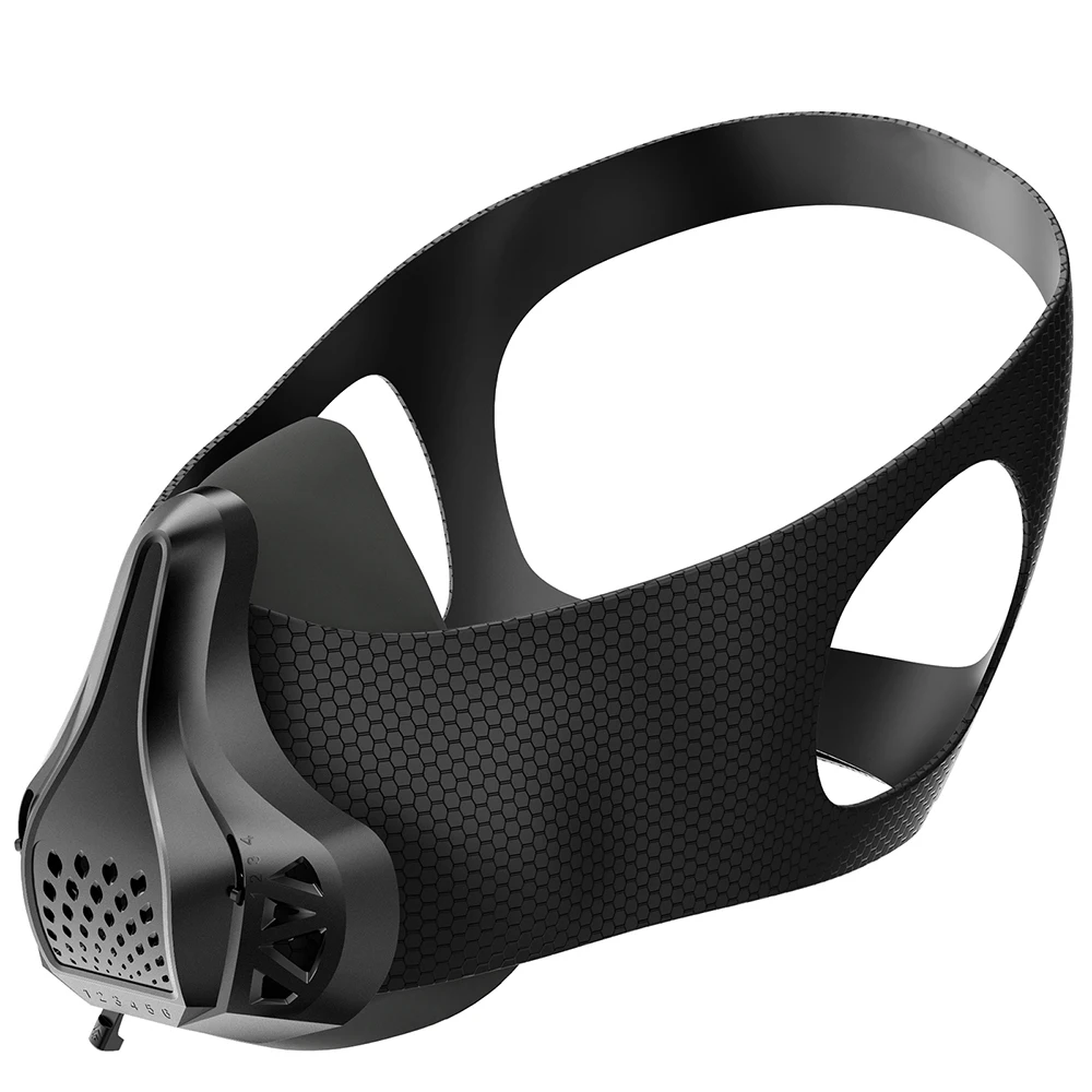 Detachable Breathable Shock Resistant Protective Sports Mask Black  Running Fitness High Altitude Training Fit Sports Mask