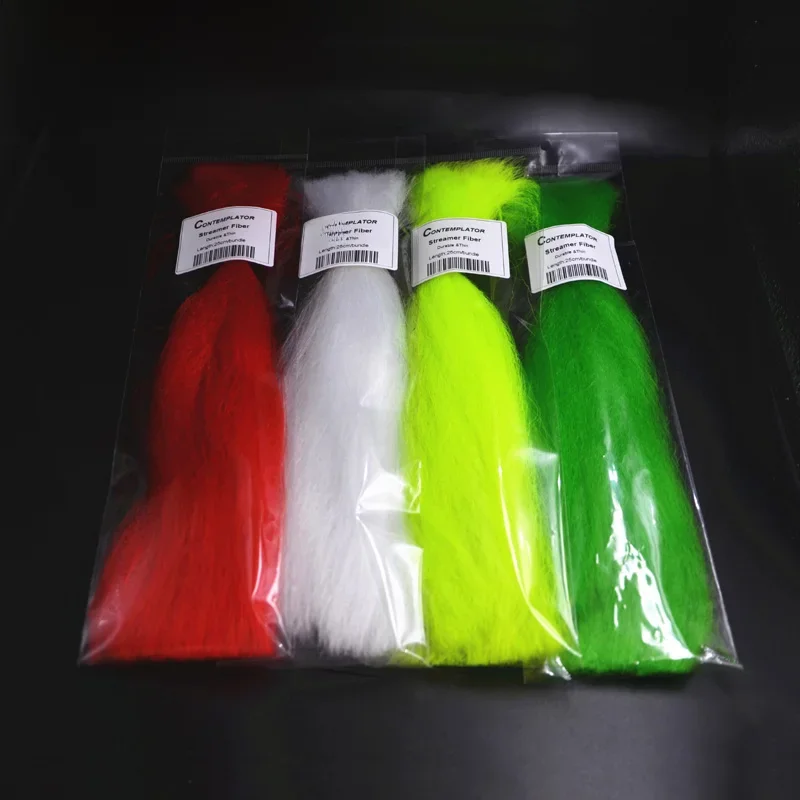 2 worek/opakowanie Streamers Fiber Fly Tying Material Clouser Minnow Baitfish 9,8 cala Kreatywne błyszczące włókno Łatwe kształtowanie ciała muchy — zdjęcie 2