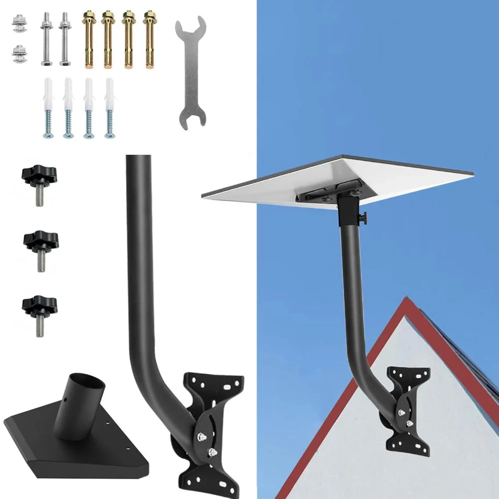 

for Starlink Mount Gen 3 Aluminium Alloy Heavy Duty Mounting Roof for Starlink Mini Gen 3 /V3 Mount Kit Short Pole Bracket