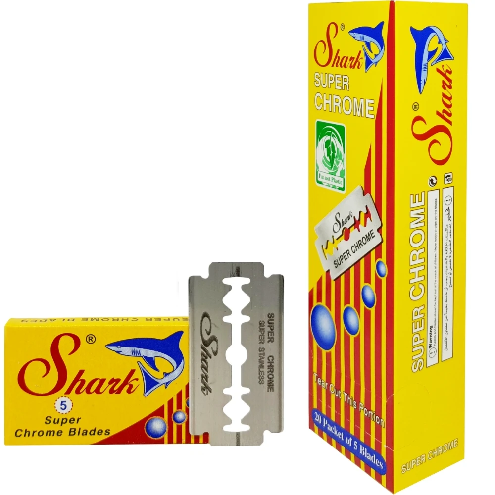 Shark Super Chrome Double Edge Razor Blades 100 Pcs