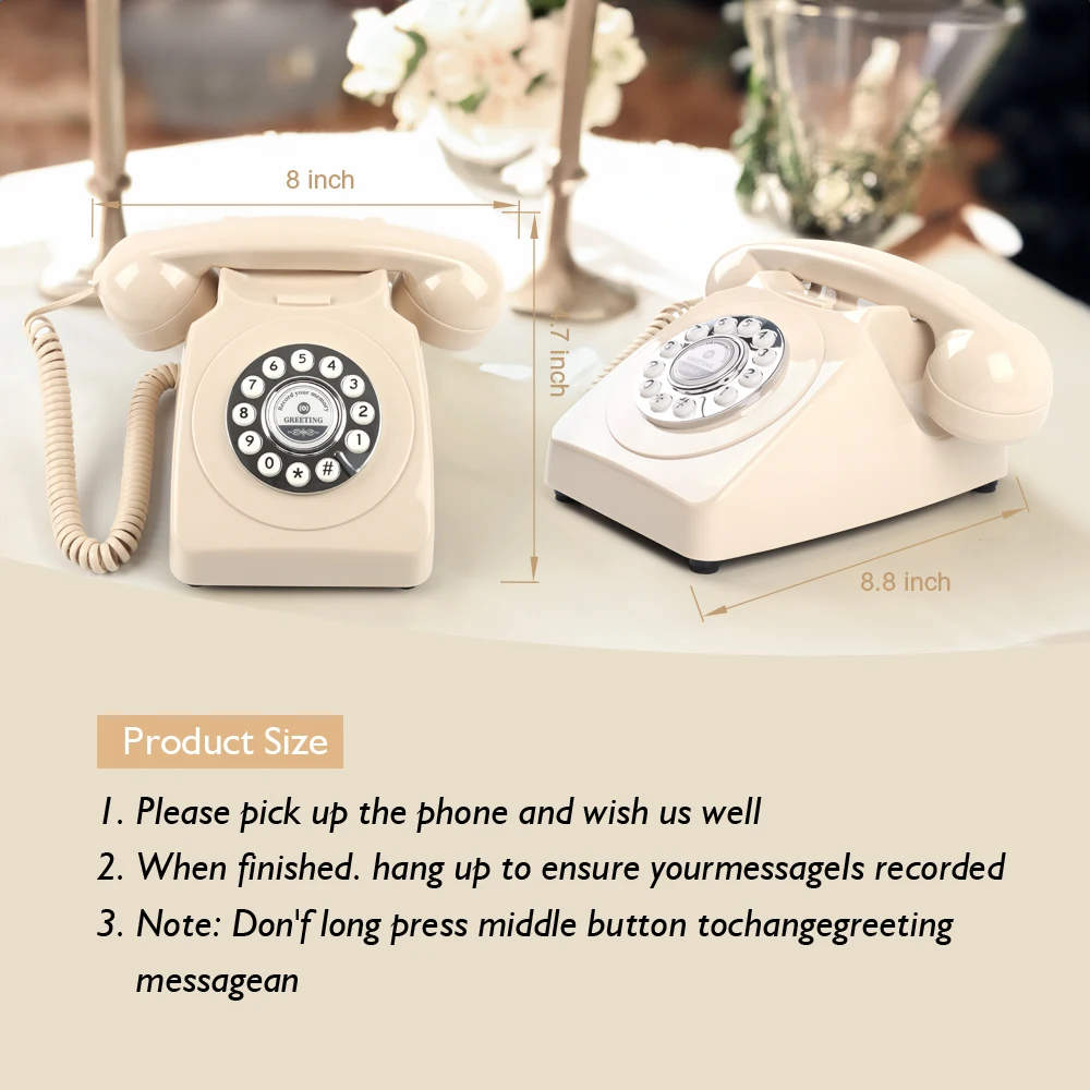 Audio Guestbook Wedding Phone Antique Wedding Guestbook Phone Message Recording Retro Phone Wedding Audio Message Phone