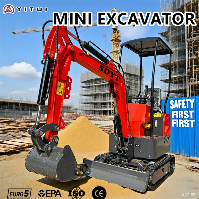 Miniescavatore multiescena con pollice Hydrauluc e binari espandibili supportano miniescavatore personalizzato