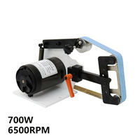 700W Mini Speed Adjustable Vertical Metal Belt Machine Woodworking Multifunctional Deburring Sharpener Polishing Tool 220V