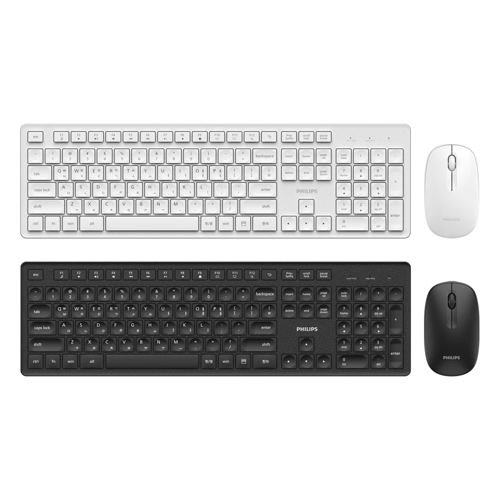 PHILIPS Wireless Keyboard Mouse set SPT6318 black/white