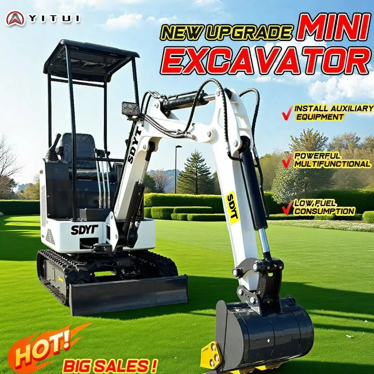 La scelta dell'escavatore piccolo più venduto da 2 tonnellate con pollice piccolo ed estensibile con escavatore cingolato idraulico personalizzato