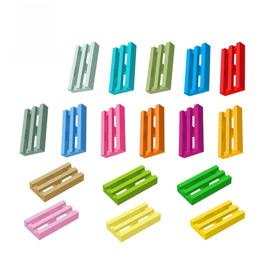 Gobricks MOC 1X2 Grille briques pièces compatibles 2412 30244 bricolage assembler blocs de construction particules enfant Puzzle jouet pour enfants cadeau