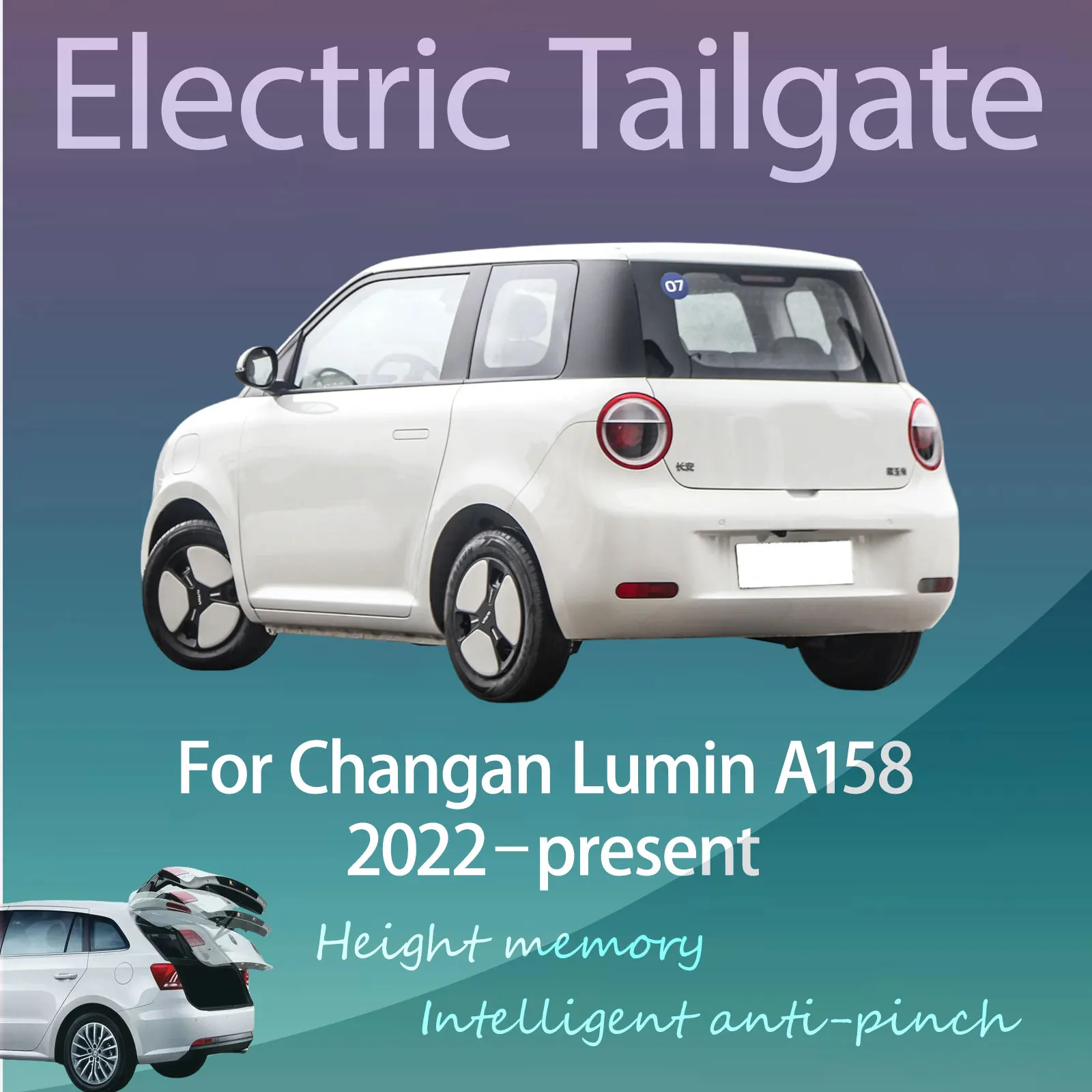 

Для Changan Lumin A158 2022–наст. время: Электрический модифицированный умный автоматический подъемник задней двери с управлением по ключу