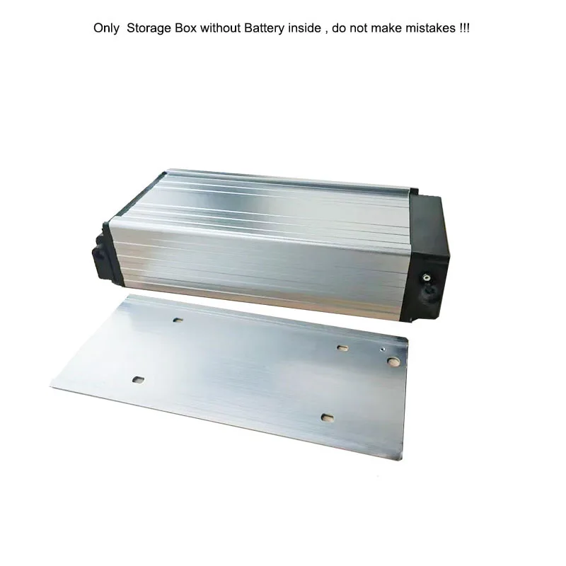 Алюминиевая коробка для хранения электрического велосипеда с задней стойкой для аккумулятора электронного велосипеда 48 В или 36 В, алюминиевый корпус или контейнер для литиевых батарей 18650