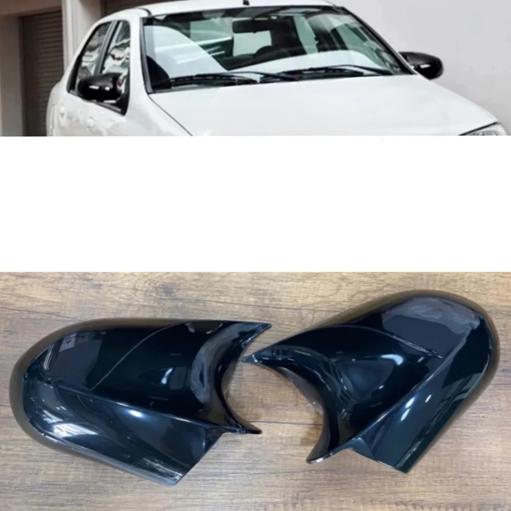 Bat Style Mirror Cover For Fiat Albea 2010 2013 Car Accessories 2 Pieces Cover Glossy Black Shields Exterior Parts Sport