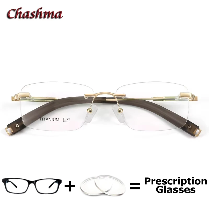 

Chashma Prescription Glasses Mine Rimless Eyeglasses Receipt Progressive Lenses Optical Eyewear Customize Multifocal Spectacles