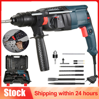 800W MultiFunction Rotary Electric Hammer 3-in-1 Electric Pick Hammer Drill Household Concrete Hammer Drill Machine Set 220V