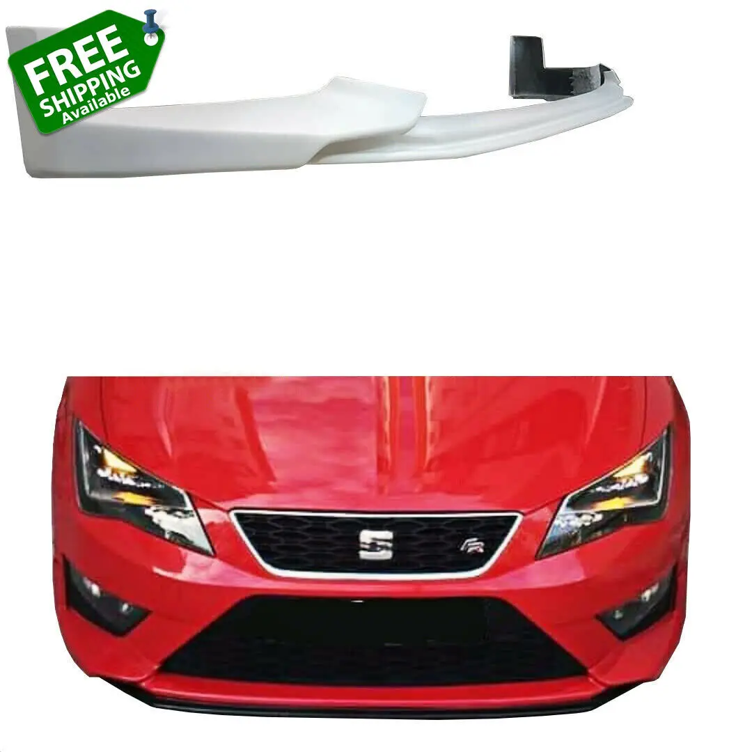 For Seat Leon MK3 - 5F 2013 2016 FR Compatible Dynamic Front Bumper Extension--Body Kit Spoiler Side Skirts Exterior Parts Flaps