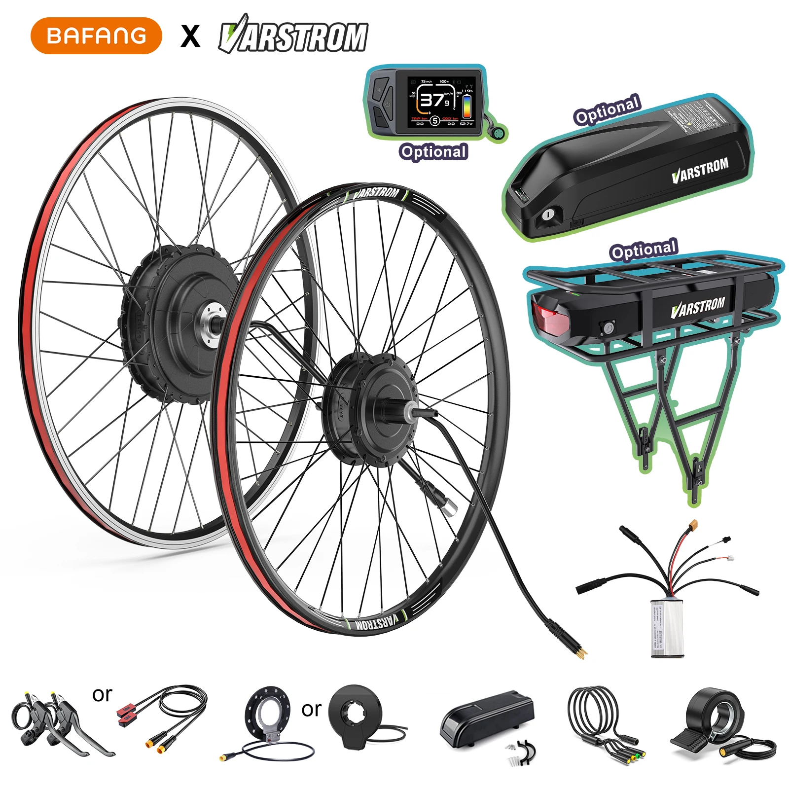 [Stock UE ] Bafang G020 48V 500W Kit motore mozzo posteriore 20" 26" 27.5" 28"/29" 700C Driver ruota posteriore 8Fun H400B Kit conversione bici elettrica con batteria 13AH 20Ah 25Ah 30Ah