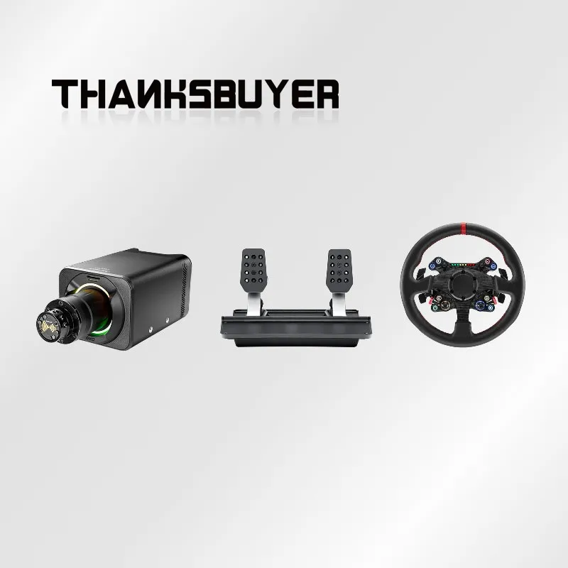 قاعدة عجلة القيادة المباشرة Simagic Alpha Evo Sport 9Nm + عجلة سباق Neo X-330R مقاس 13 بوصة + دواسات Sim P-500