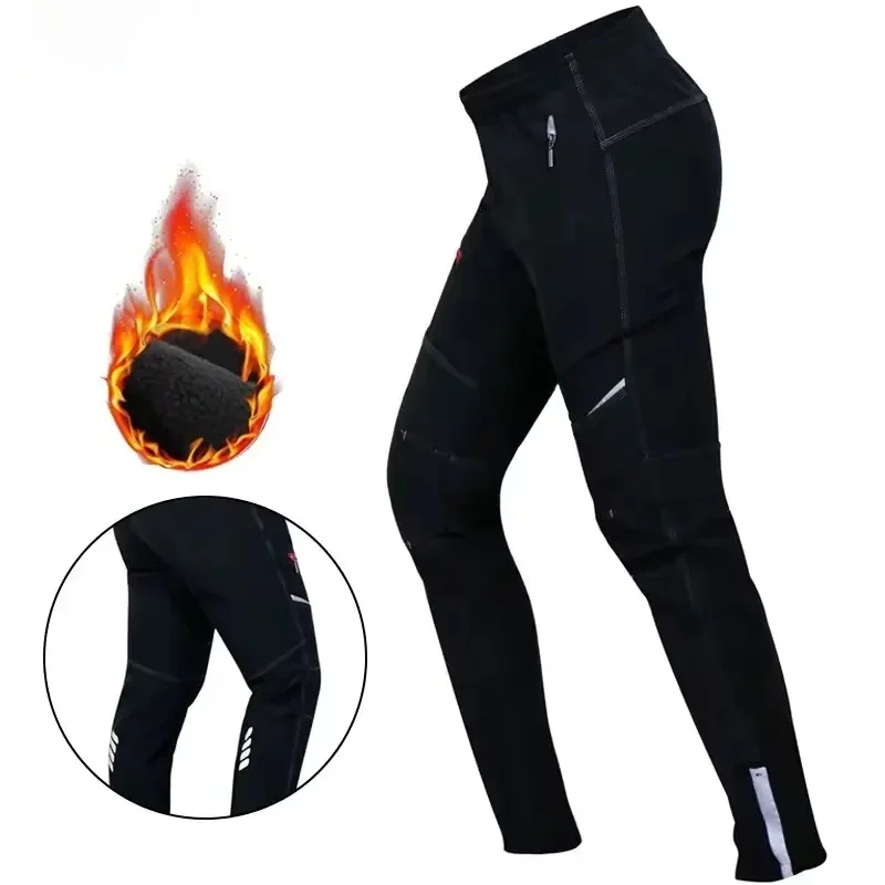 AliExpress X-TIGER Light Comfortable Fleece Cycling Pants Men Women Winter Breathable Hight Elasticity Sports Pants Reflective Trousers