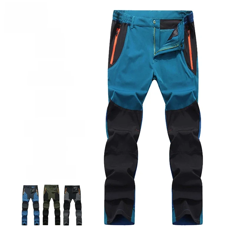 TRVLWEGO hommes été randonnée pantalon Camping pantalon résistant à l'usure prévention des éclaboussures d'eau séchage rapide résistant aux UV élastique mince