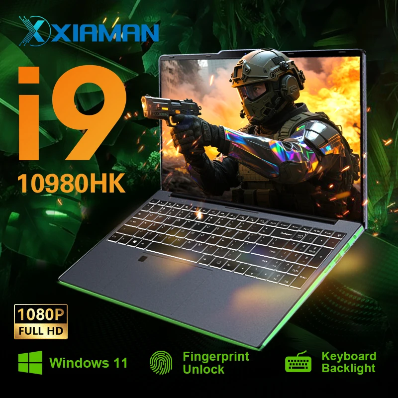 Xiaman Gaming Laptop Intel Core I9-10980hk 1920*1080 IPS 15.6" Full HD